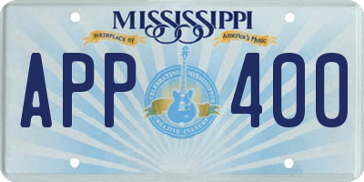 MS license plate APP400