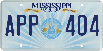 MS license plate APP404