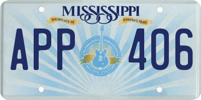 MS license plate APP406