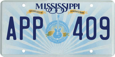 MS license plate APP409