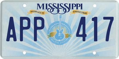 MS license plate APP417