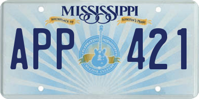MS license plate APP421