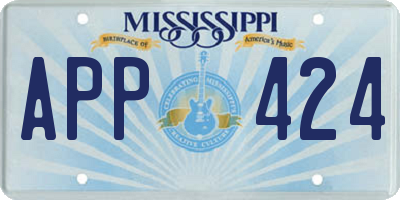 MS license plate APP424
