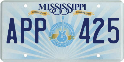 MS license plate APP425