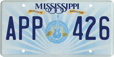 MS license plate APP426