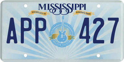 MS license plate APP427
