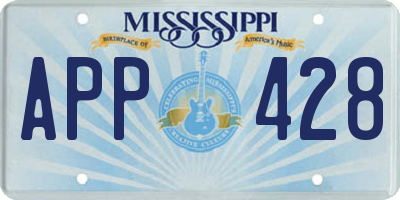 MS license plate APP428