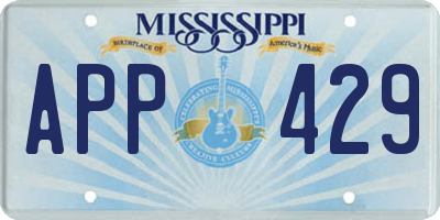 MS license plate APP429