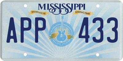 MS license plate APP433