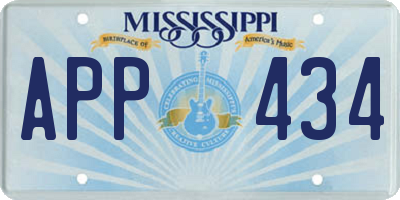 MS license plate APP434