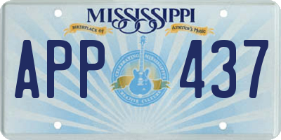 MS license plate APP437