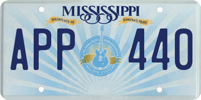 MS license plate APP440