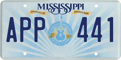 MS license plate APP441