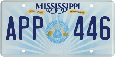MS license plate APP446