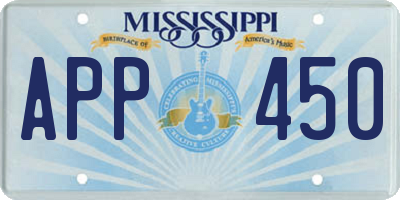 MS license plate APP450