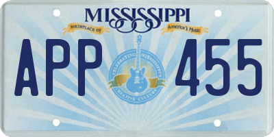 MS license plate APP455
