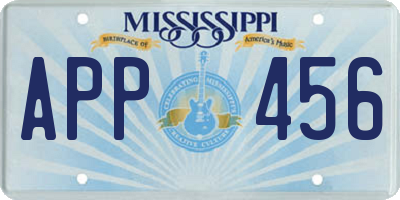 MS license plate APP456