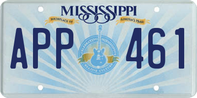 MS license plate APP461
