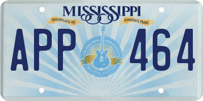 MS license plate APP464