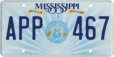 MS license plate APP467