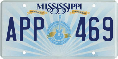 MS license plate APP469