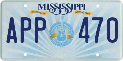 MS license plate APP470