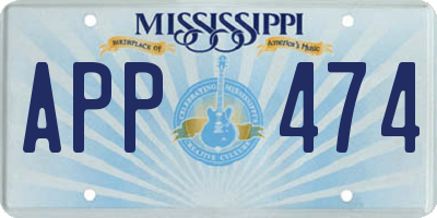 MS license plate APP474