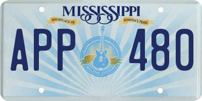 MS license plate APP480