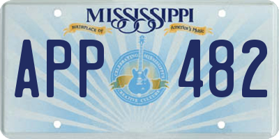 MS license plate APP482