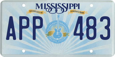 MS license plate APP483