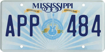 MS license plate APP484