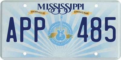 MS license plate APP485