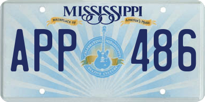 MS license plate APP486