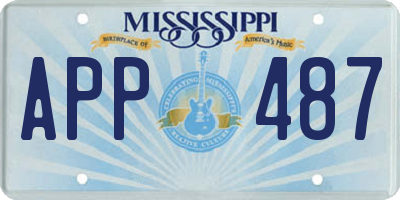 MS license plate APP487