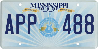MS license plate APP488