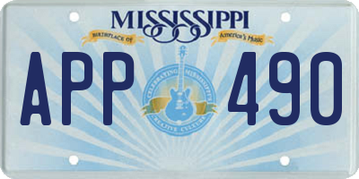 MS license plate APP490