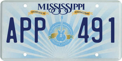 MS license plate APP491