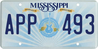 MS license plate APP493