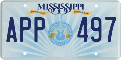 MS license plate APP497