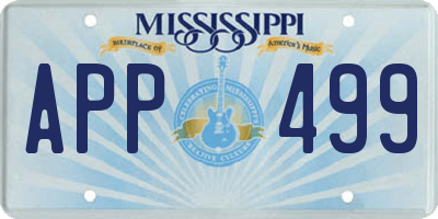 MS license plate APP499