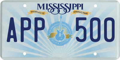MS license plate APP500