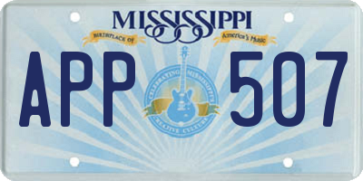 MS license plate APP507