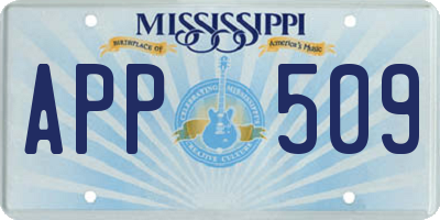 MS license plate APP509