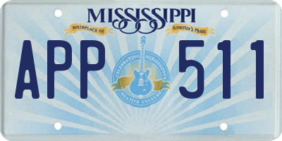 MS license plate APP511