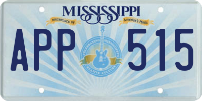 MS license plate APP515