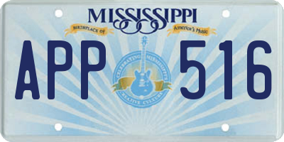 MS license plate APP516