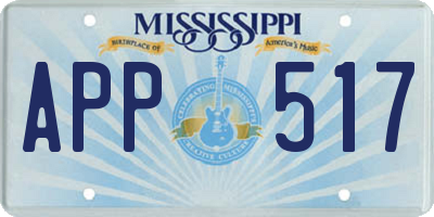 MS license plate APP517