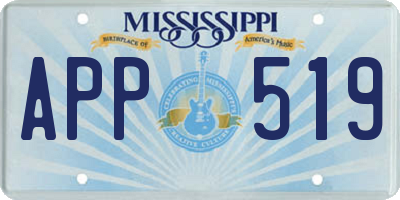 MS license plate APP519