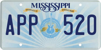 MS license plate APP520