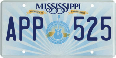 MS license plate APP525